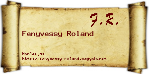 Fenyvessy Roland névjegykártya